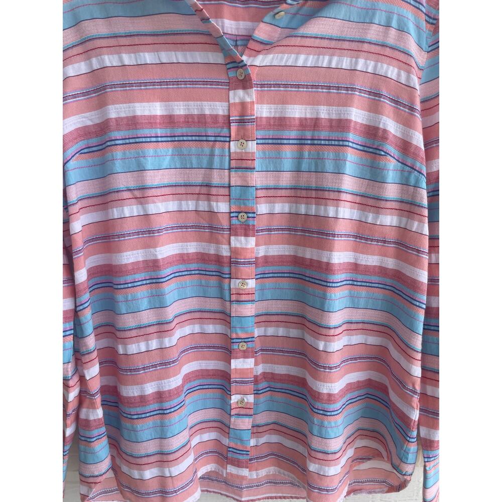Talbots Pastel Multi Color Stripe Button Down Lad… - image 5